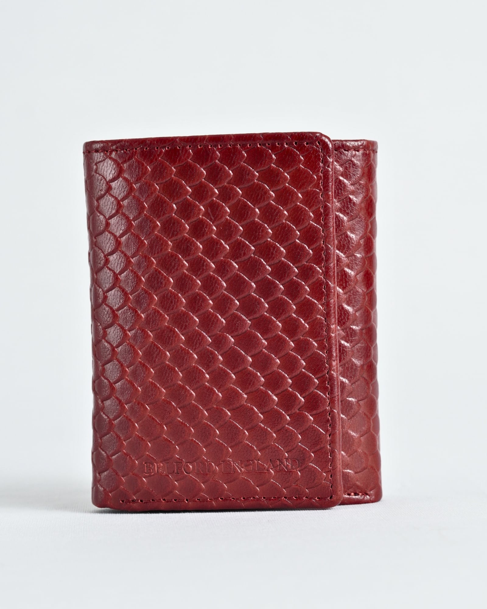 Detroit - Men’s Original Leather [Smart Card Pop UP] Wallet (Royal Cherry Salmon) - Image 4