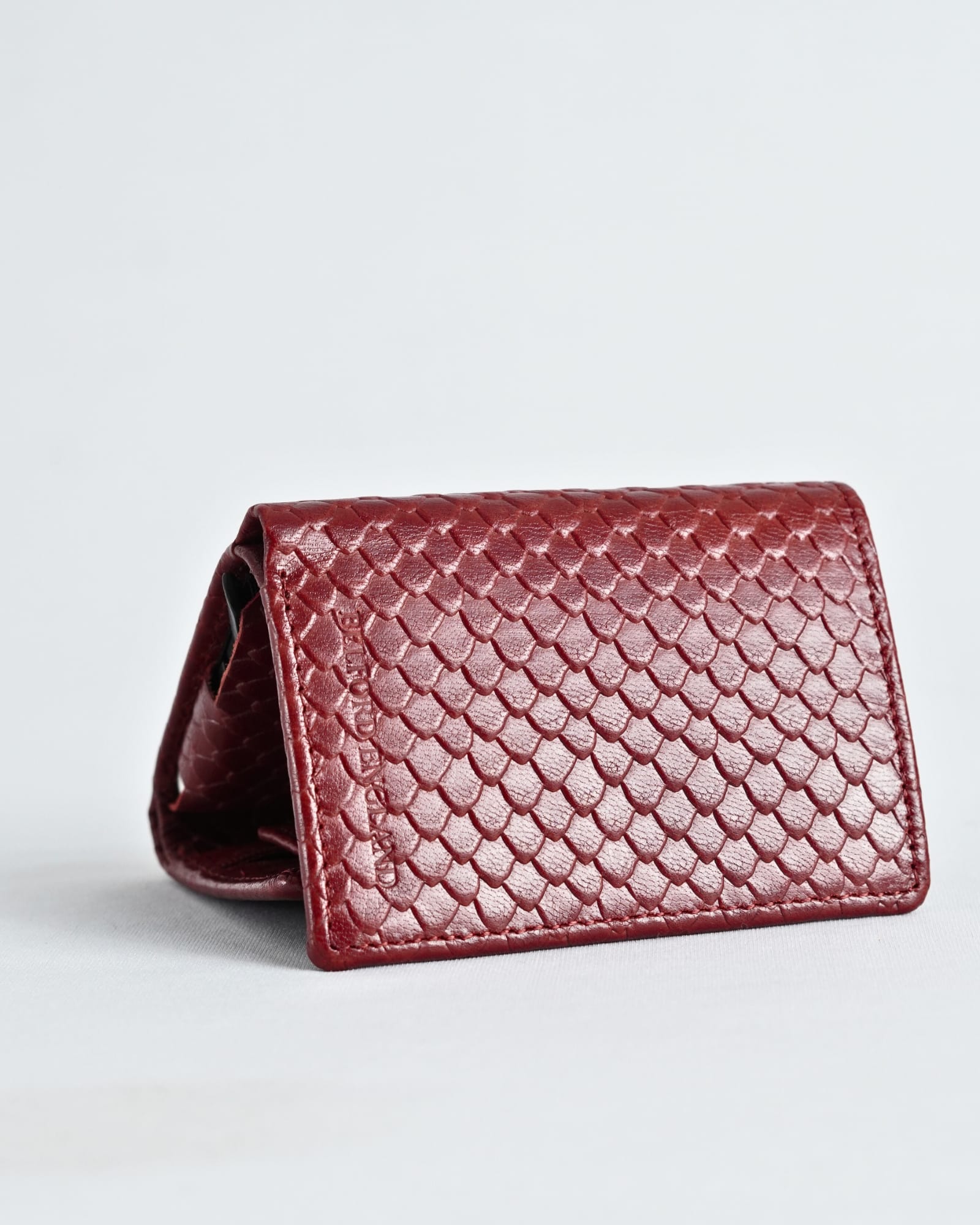 Detroit - Men’s Original Leather [Smart Card Pop UP] Wallet (Royal Cherry Salmon) - Image 7