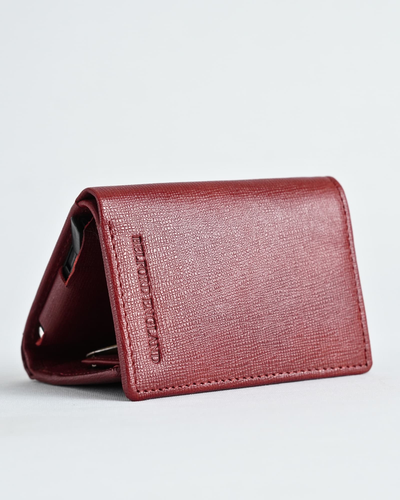 Detroit - Men’s Original Leather [Smart Card Pop UP] Wallet (Saffiano) - Image 5