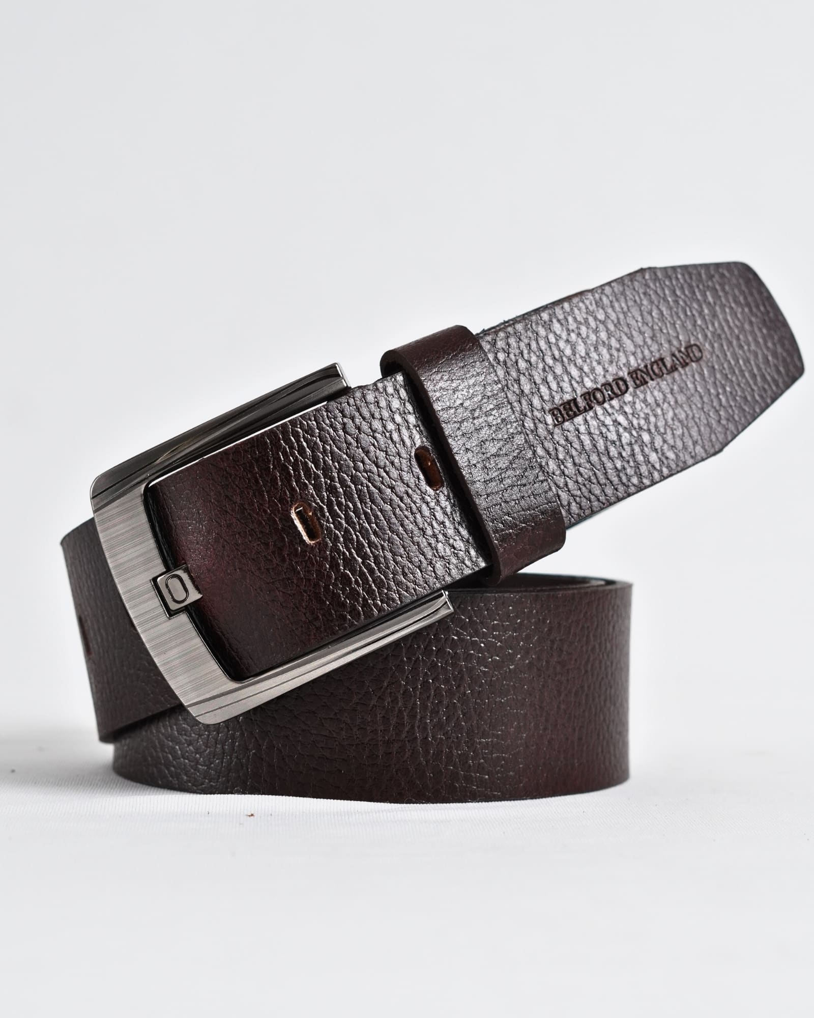 Maverick  - Men's Original Casual Leather Belt  (Brown) - 28-44 - Image 3