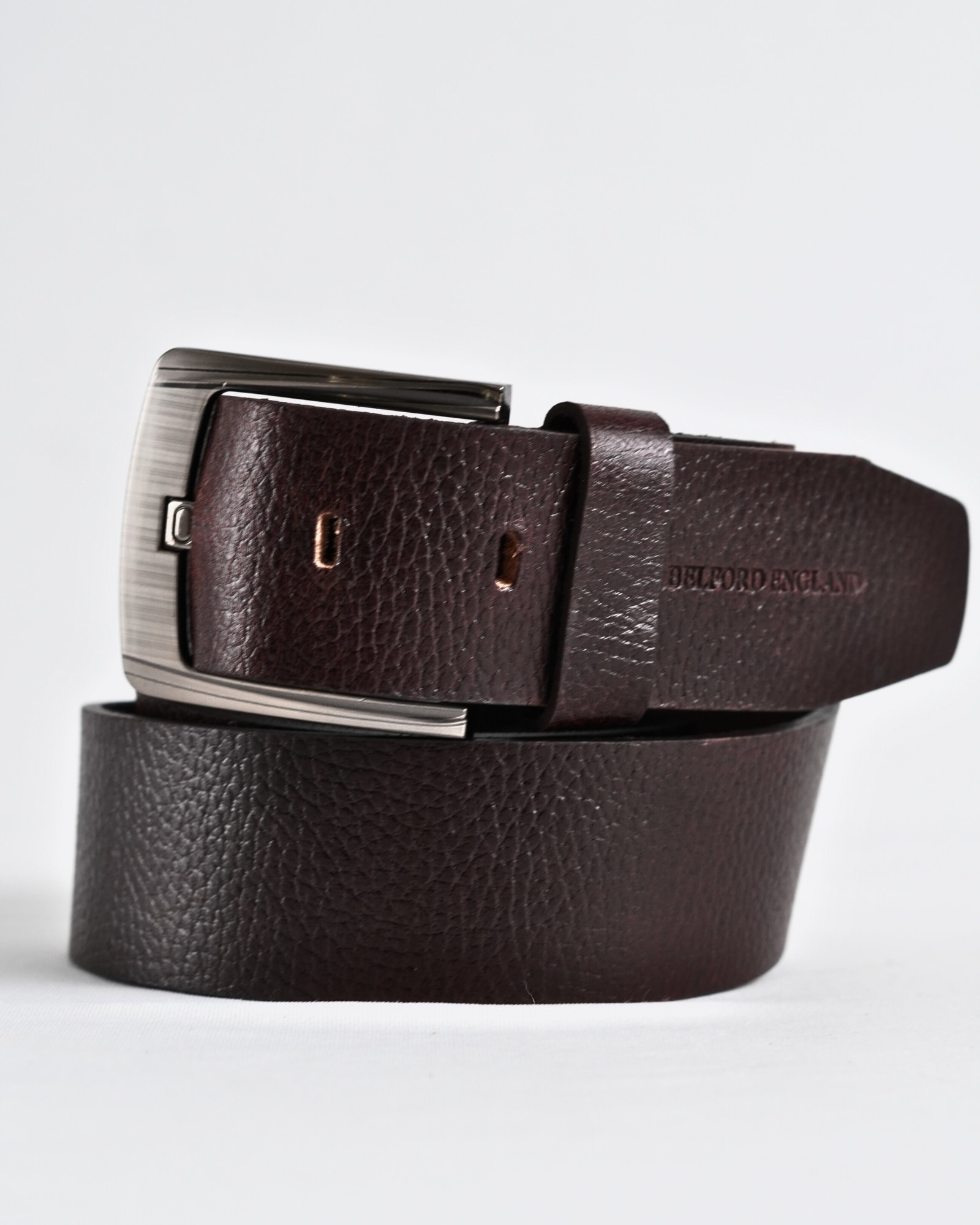 Maverick  - Men's Original Casual Leather Belt  (Brown) - 28-44 - Image 4