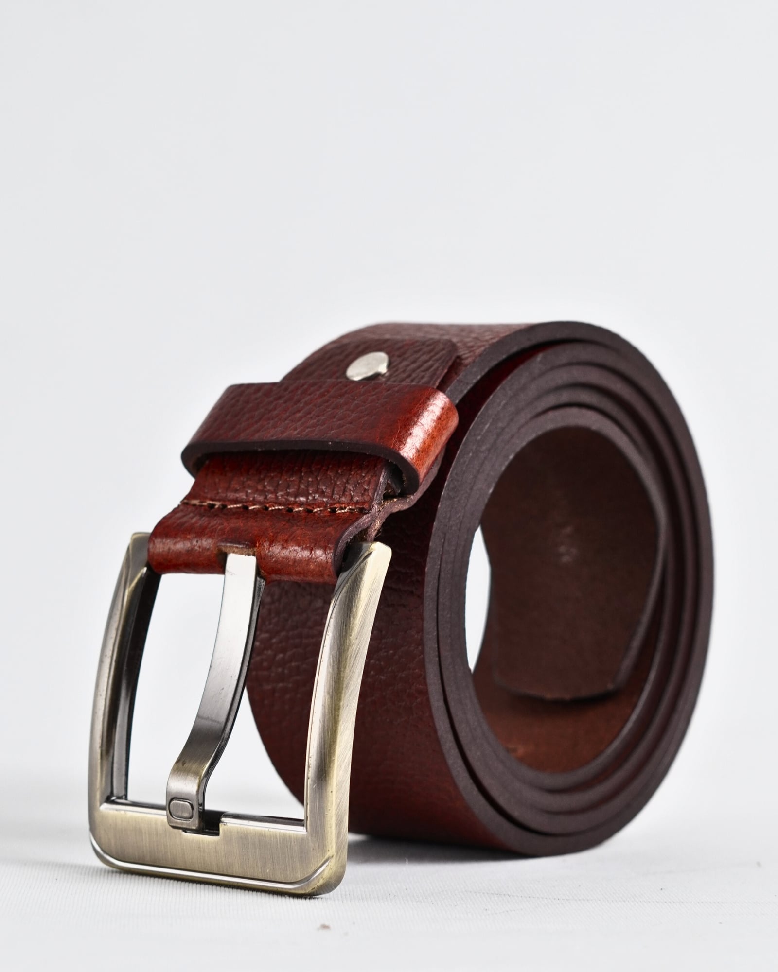 Maverick  - Men's Original Casual Leather Belt  (Brown & Cherry Blend) - 28-44 - Image 2