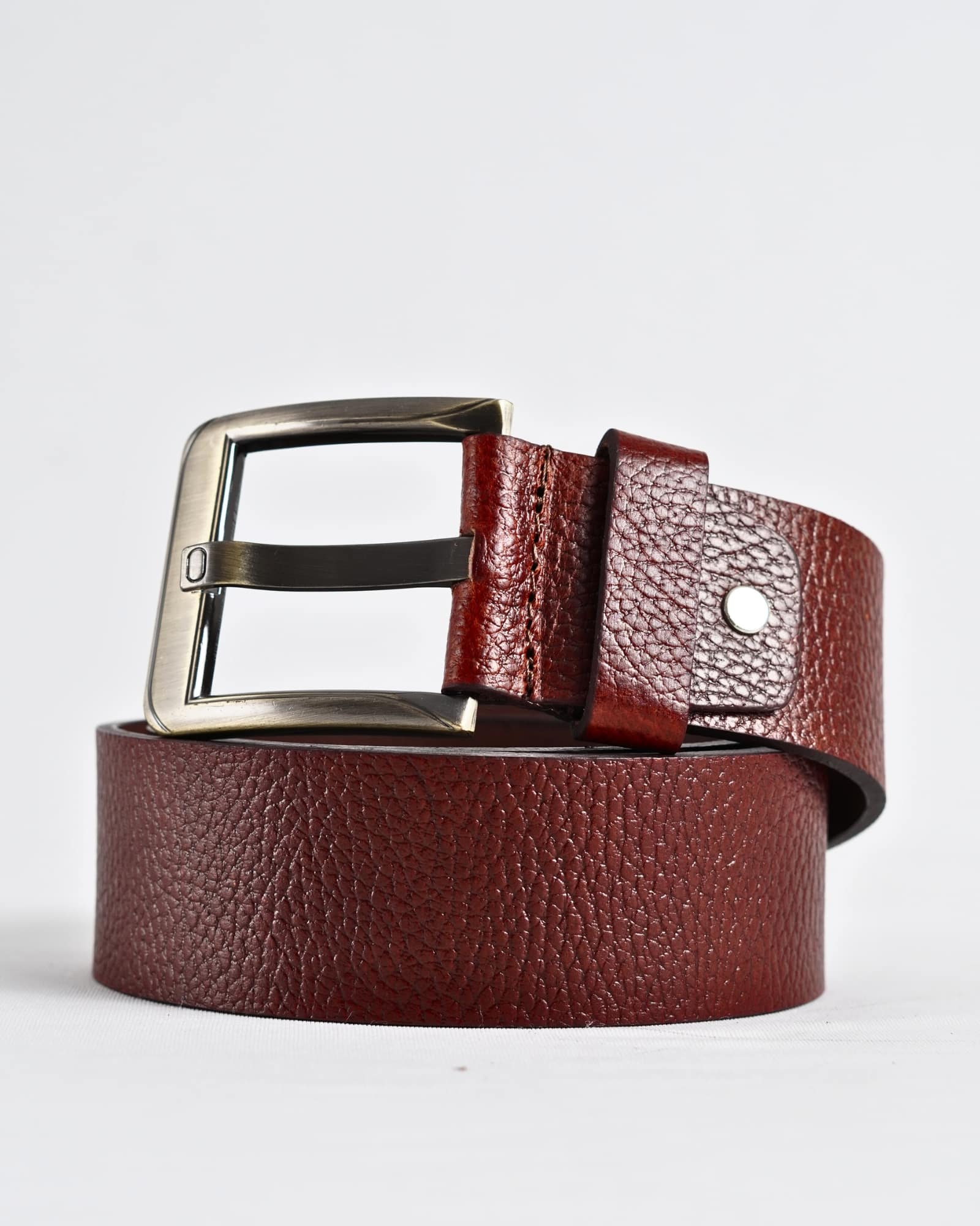 Maverick  - Men's Original Casual Leather Belt  (Brown & Cherry Blend) - 28-44 - Image 3