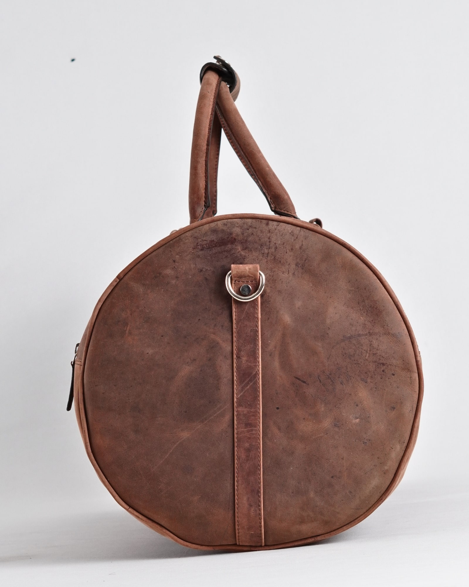 Weekender Duffle  - Original Leather Travel Bag (Rugged Brown) - Image 5