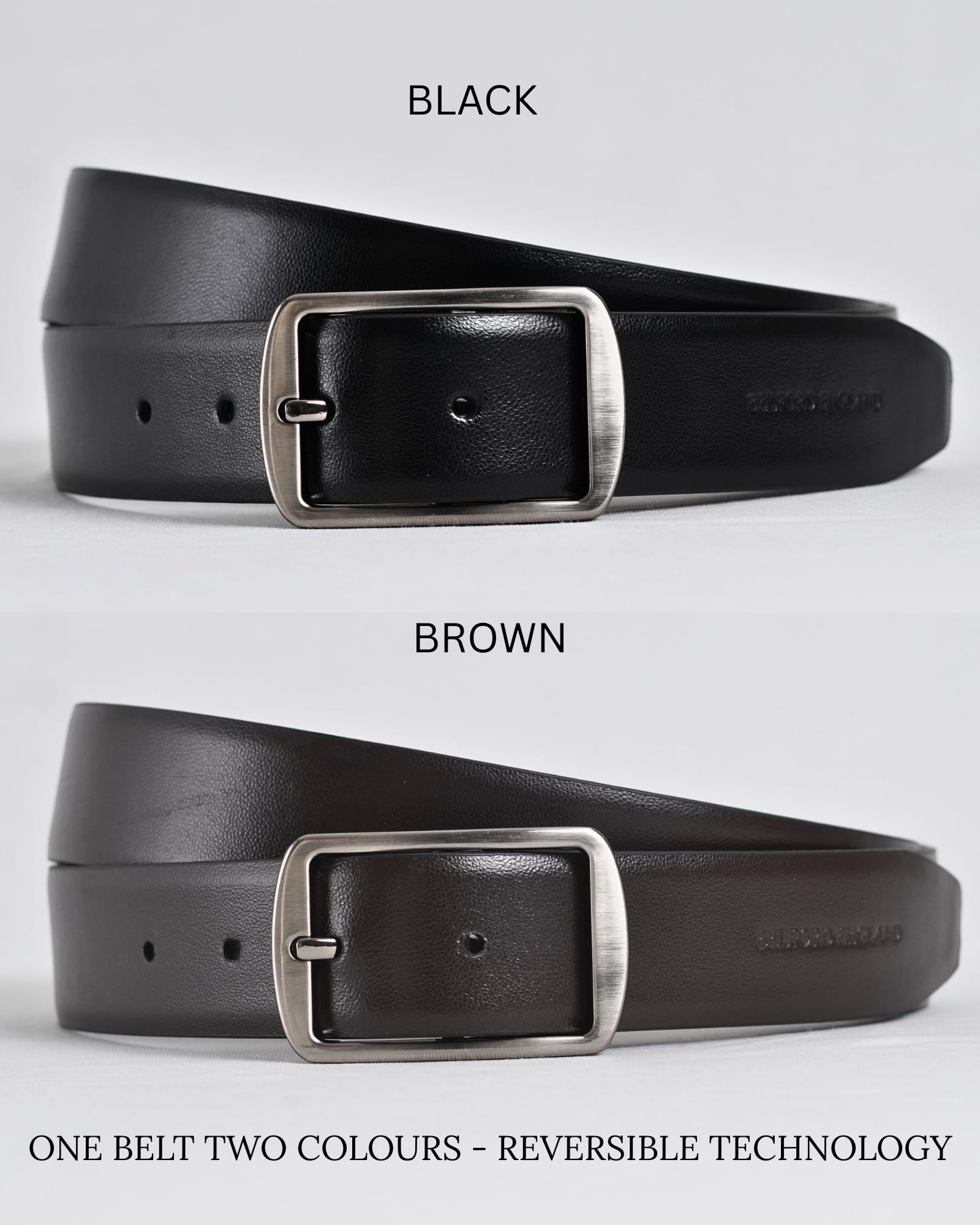 Chelsea Men's Original Leather Belt  Reversible (Black & Brown) - 28-44