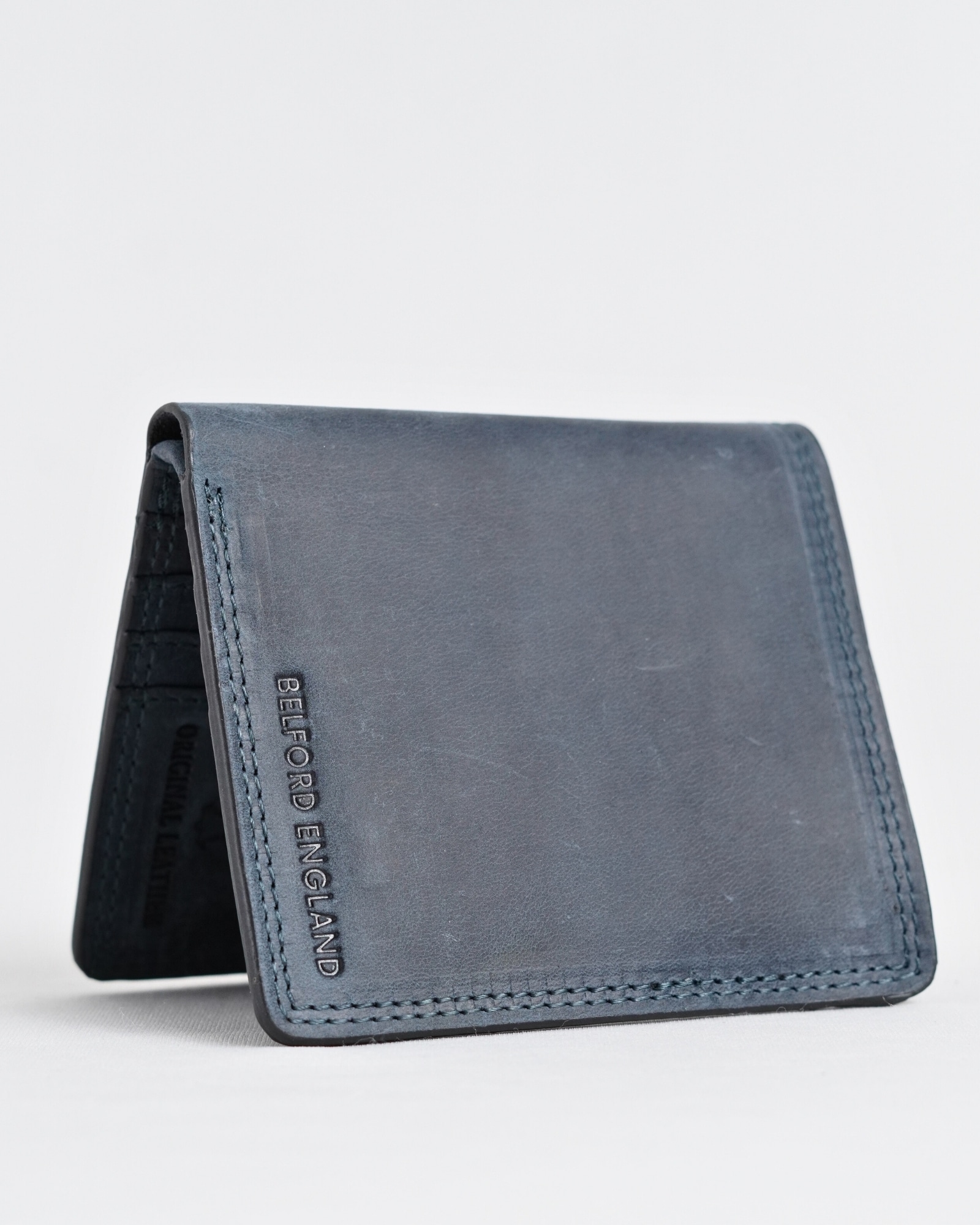 Aubrey - Men’s Original Leather Wallet (Rugged Blue) - Image 3
