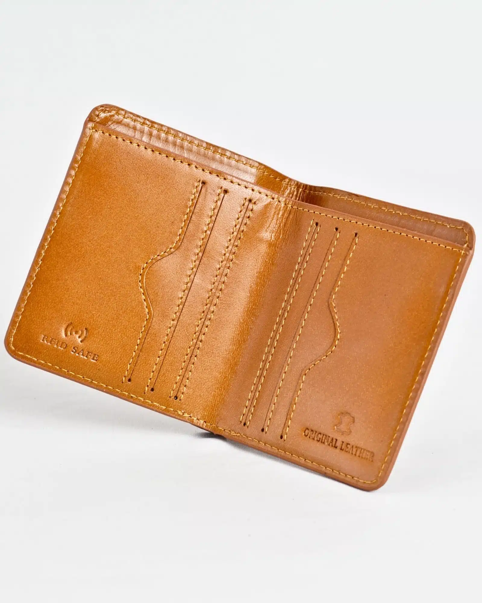 Boston (Sleek Series) - Men’s Original Leather Wallet (Luxury Tan)