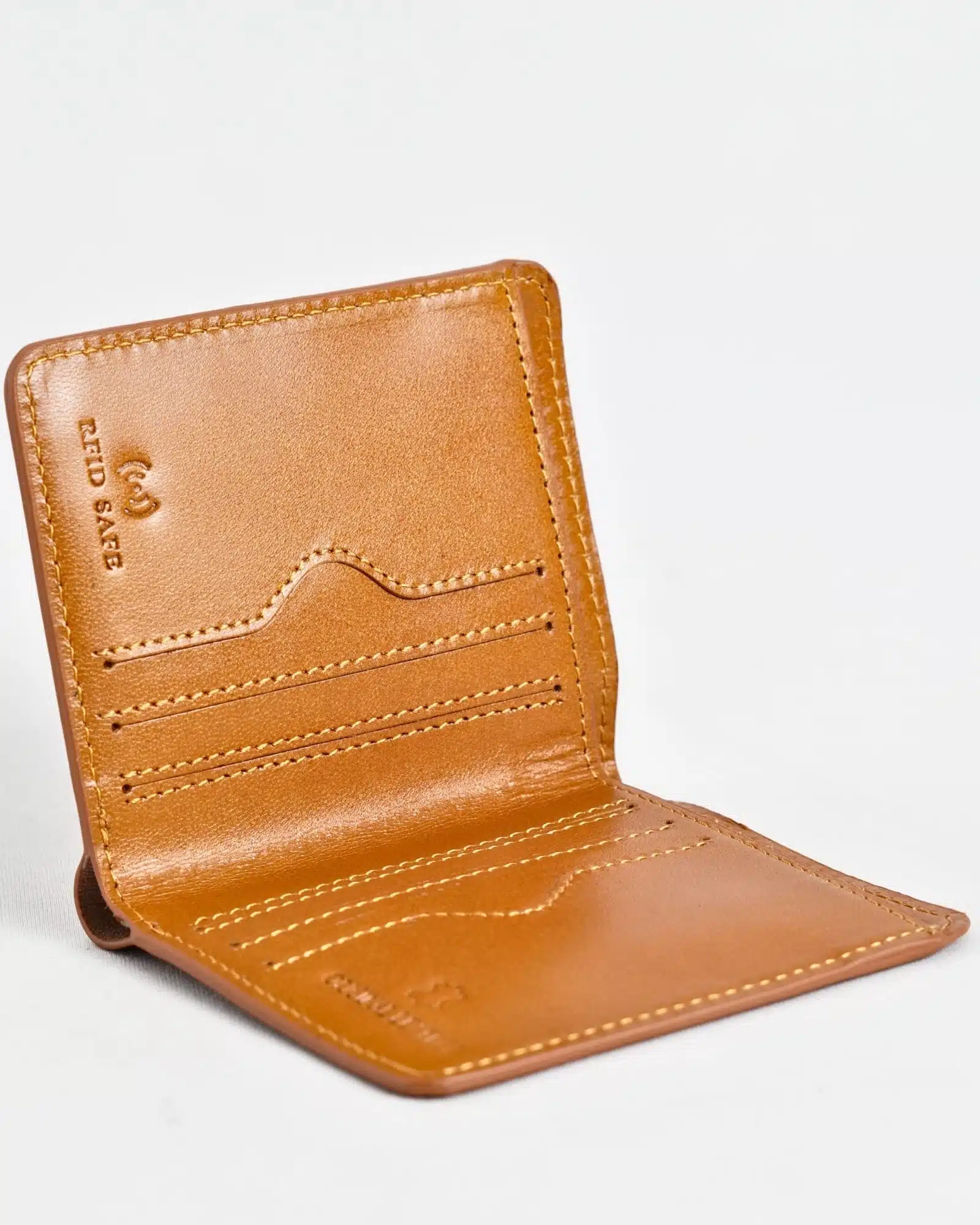 Boston (Sleek Series) - Men’s Original Leather Wallet (Luxury Tan) - Image 2