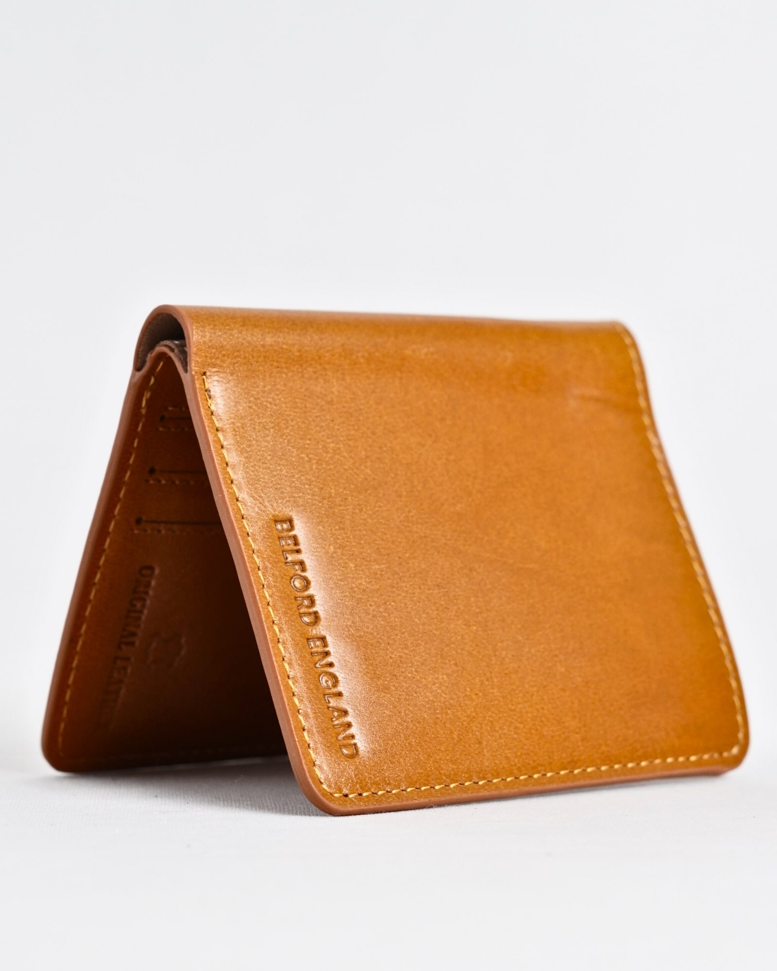 Boston (Sleek Series) - Men’s Original Leather Wallet (Luxury Tan) - Image 5