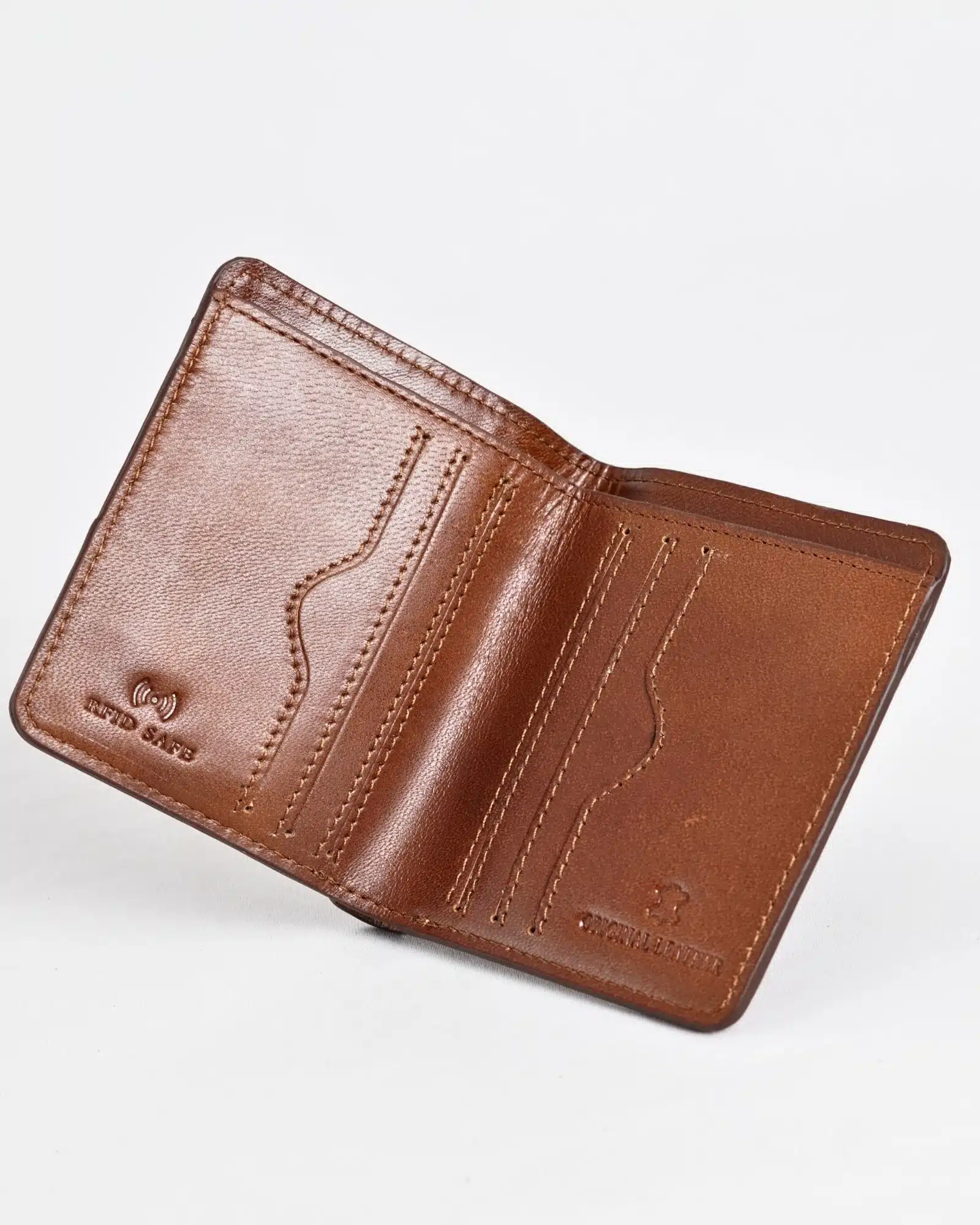 Boston (Sleek Series) - Men’s Original Leather Wallet (Rich Brown)