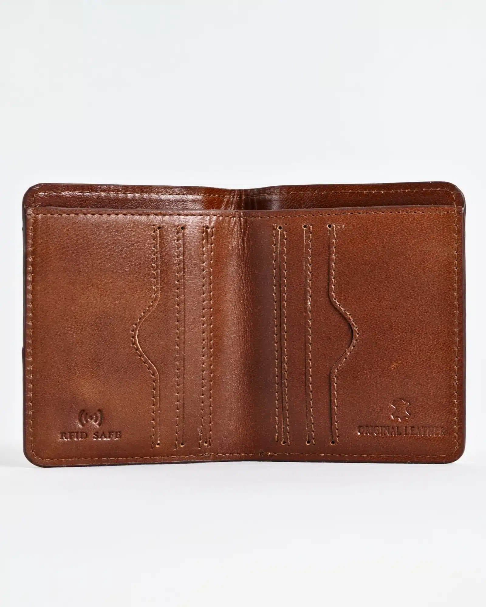Boston (Sleek Series) - Men’s Original Leather Wallet (Rich Brown) - Image 2