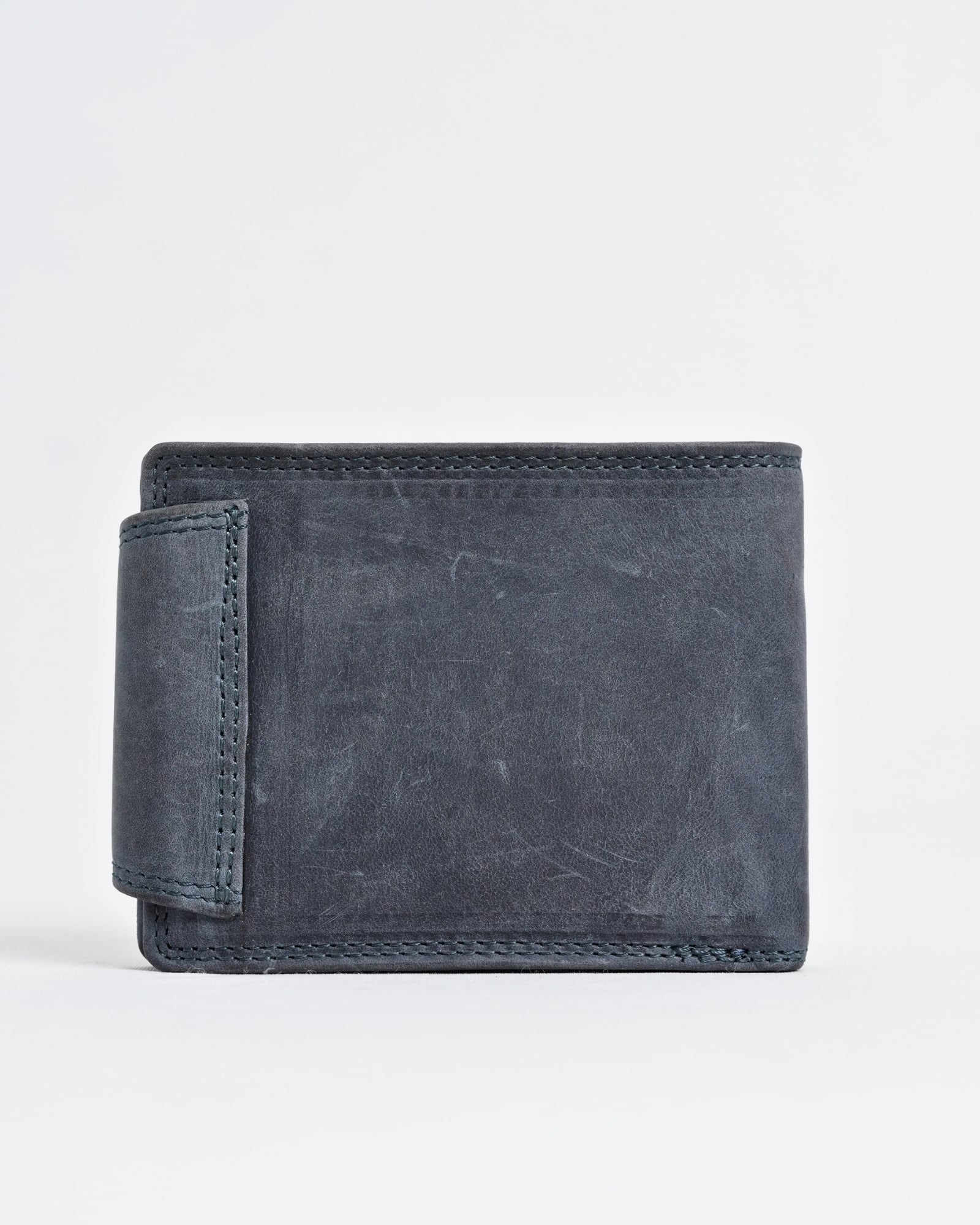 Derby - Men’s Original Leather Wallet (Rugged Blue) - Image 6