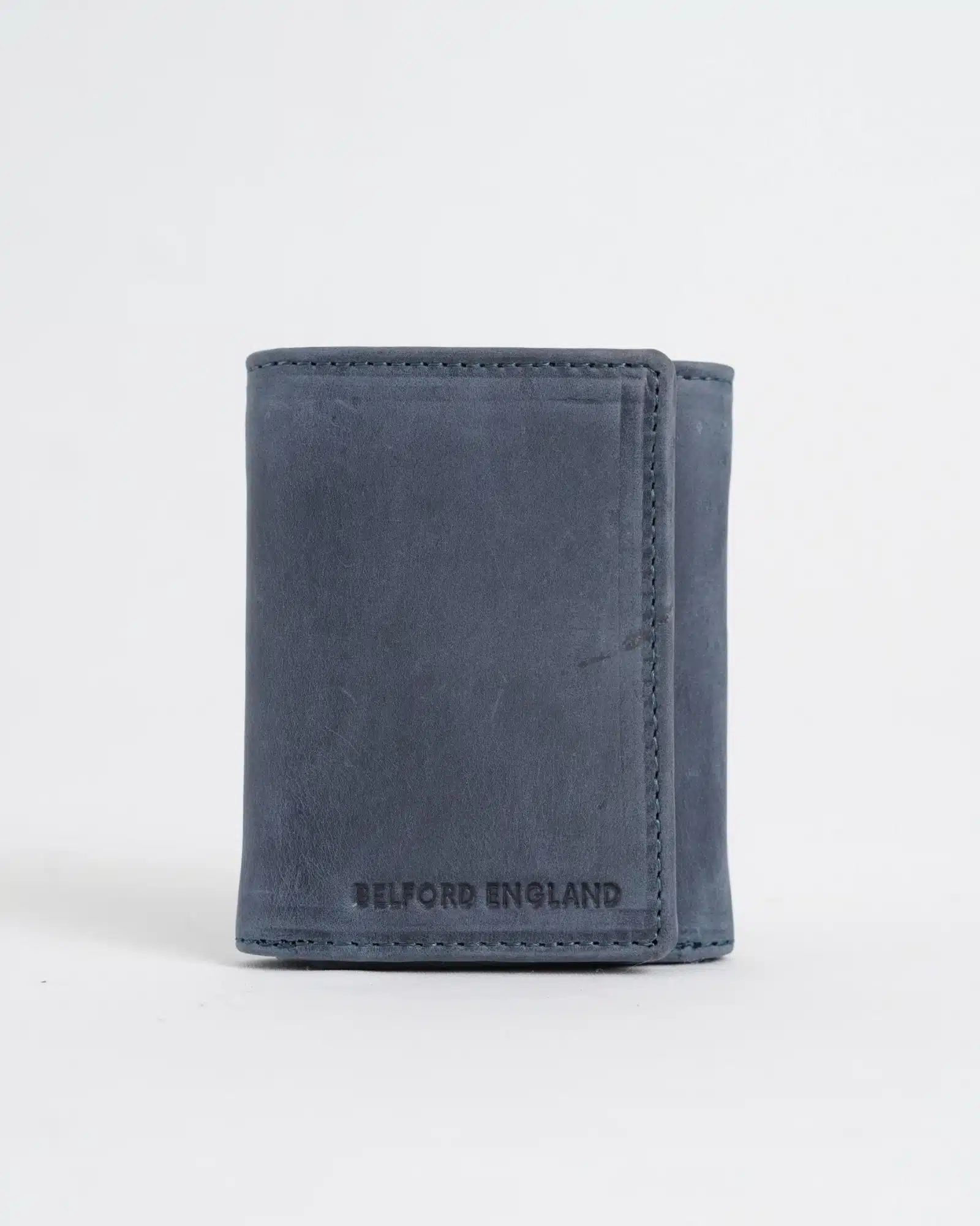 Dublin - Men’s Original Leather Trifold Wallet (Rugged Series) - Blue