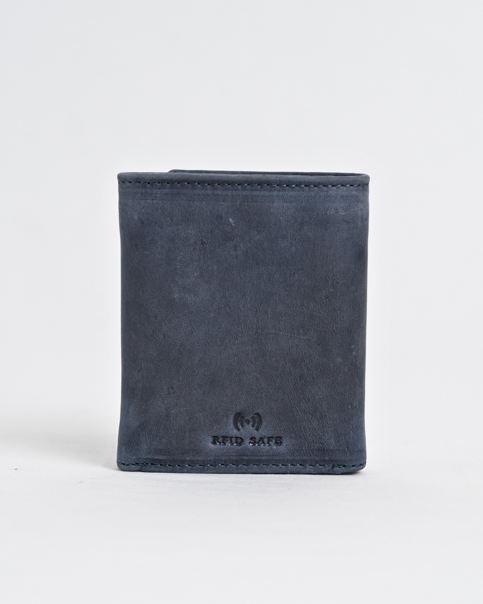 Dublin - Men’s Original Leather Trifold Wallet (Rugged Series) - Blue - Image 4