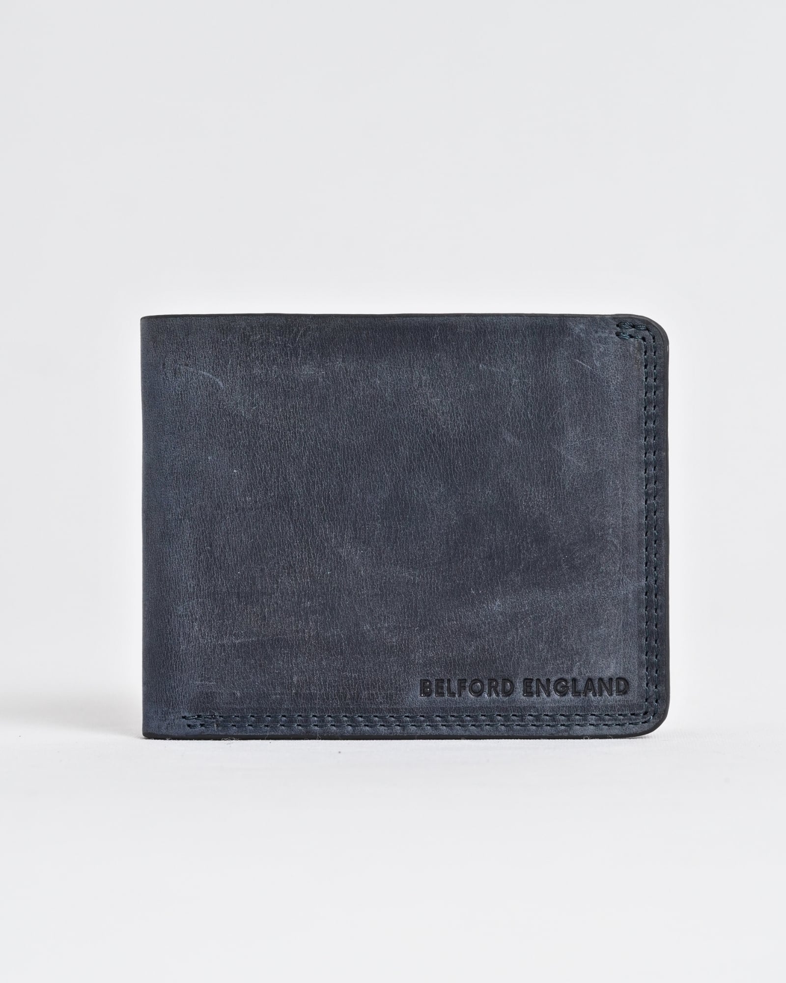 Heritage (Sleek Series) - Men’s Original Leather Wallet - Rugged Blue - Image 3