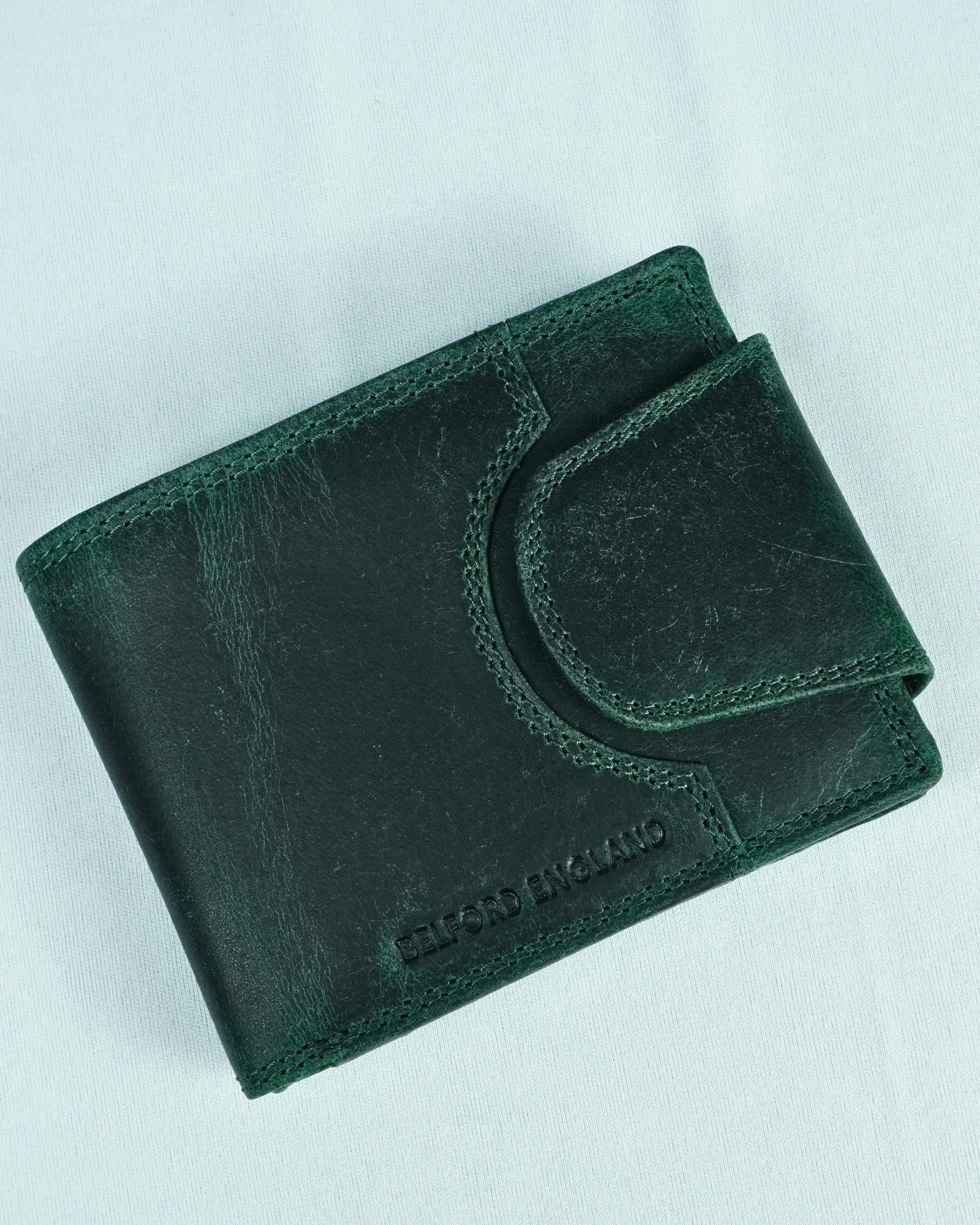 Derby - Men’s Original Leather Wallet (Rugged Series) - Green
