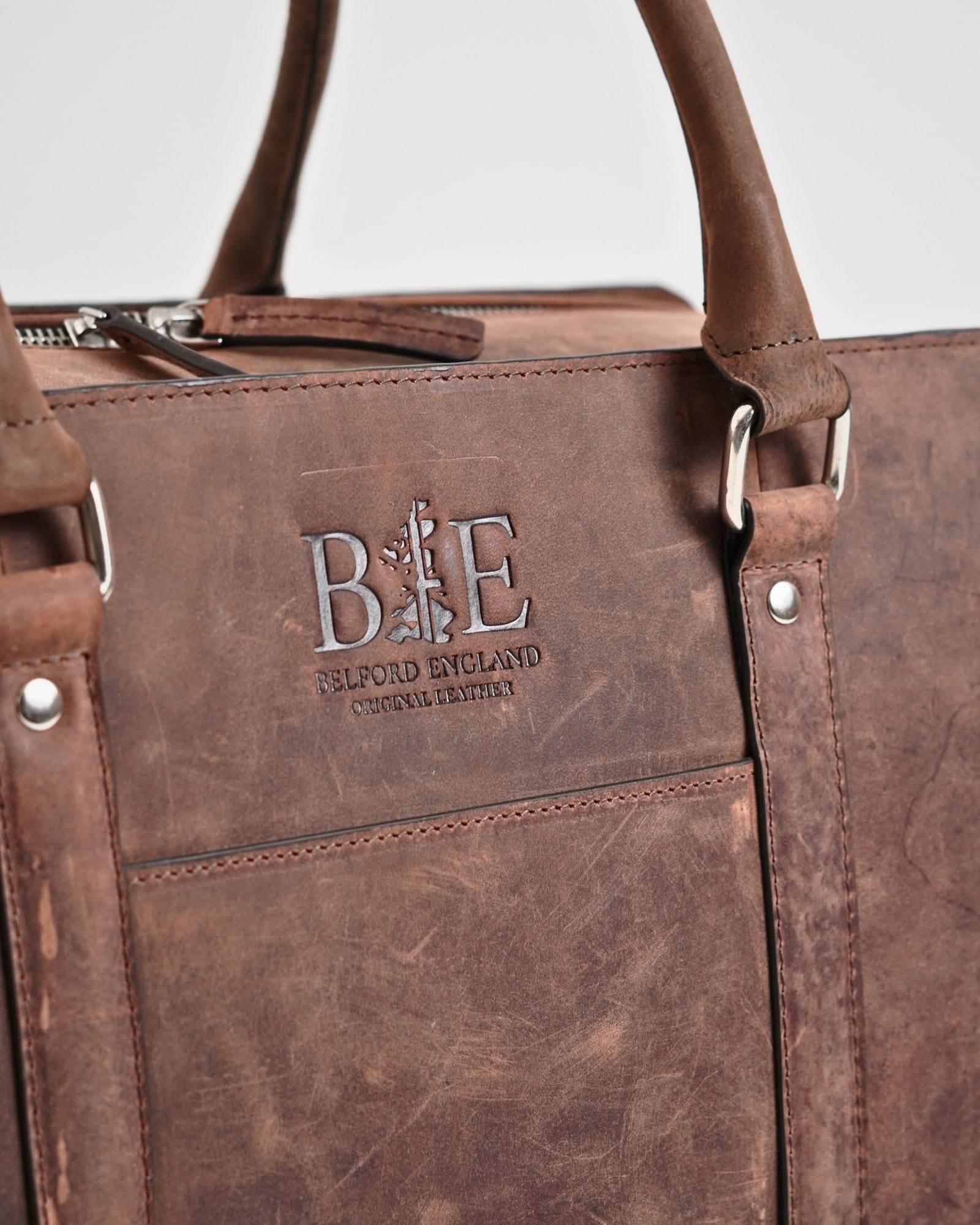 Elite Traveller - Original Leather Travel Bag (Rugged Brown) - Image 5