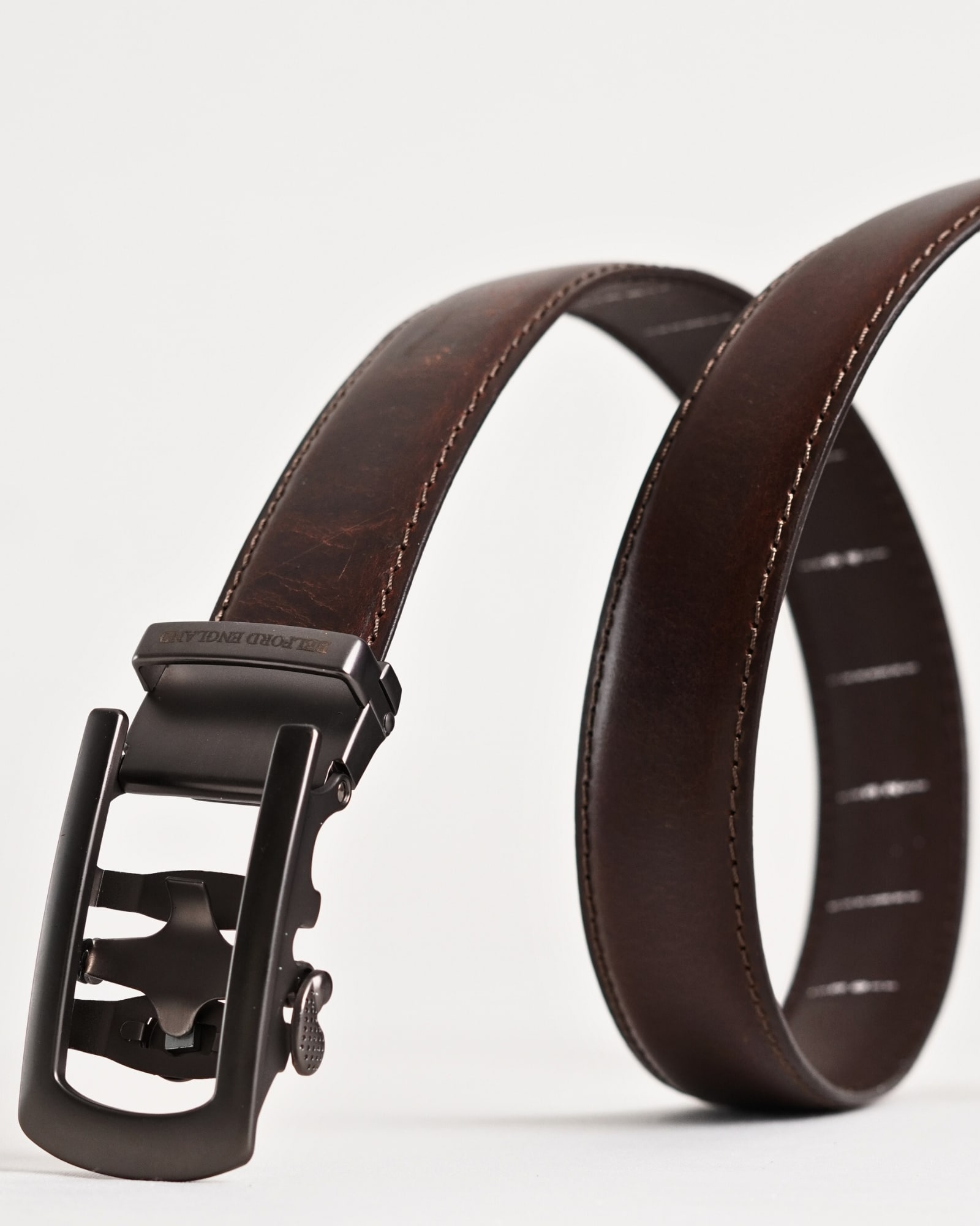 Oxford Men's Original Leather Belt  (Brown & Tan Blend) - 28-44 - Image 4