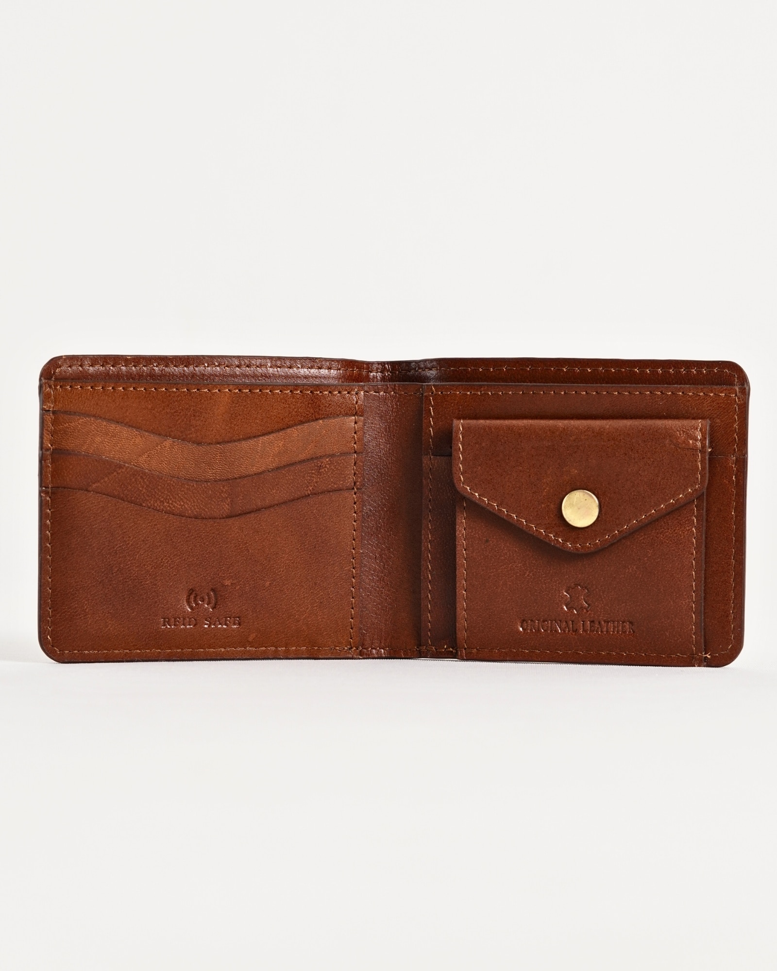 Broadway (Sleek Series) - Men’s Original Leather Wallet (Lux Brown) - Image 2