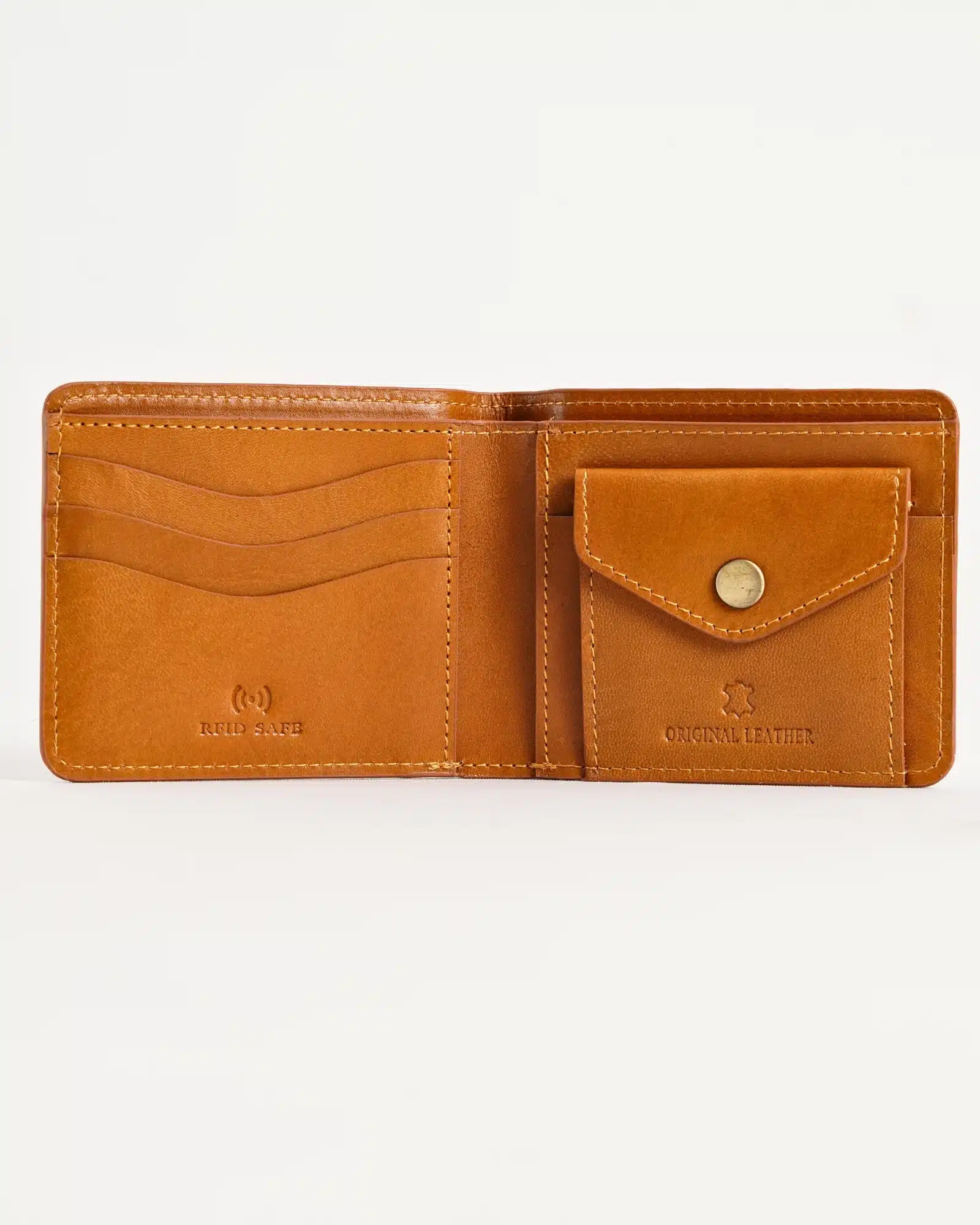Broadway (Sleek Series) - Men’s Original Leather  Wallet (Lux Tan)