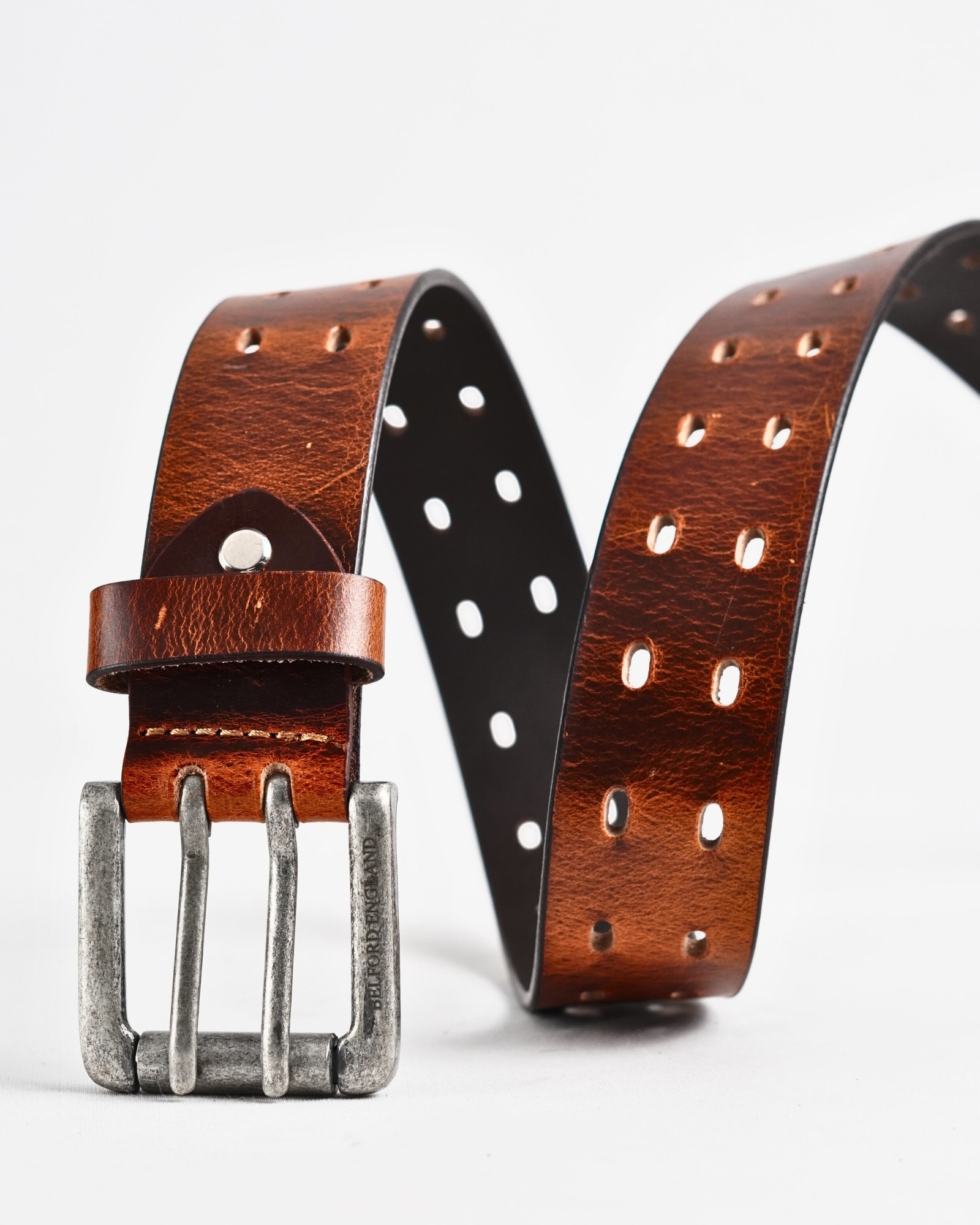 Taiwan Men's Original Leather Belt  (Vintage Tan) - 28-44 - Image 3