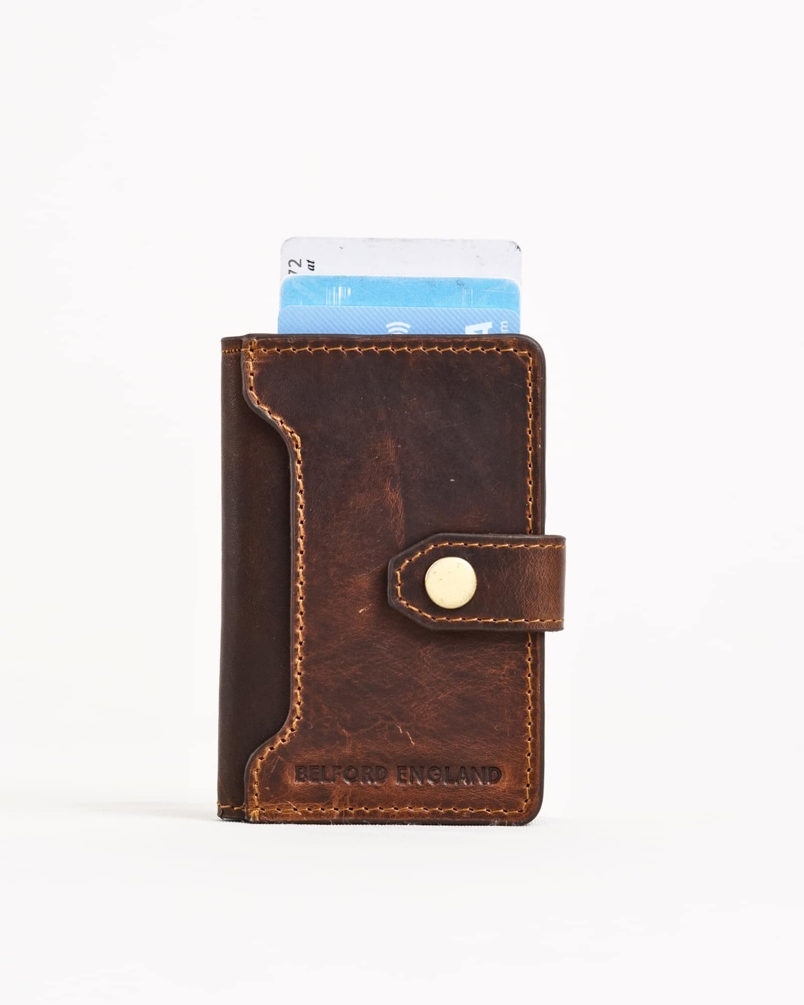 Las Vegas - Men’s Original Leather Wallet - One-Click Card Access - (Vintage Brown) - Image 6