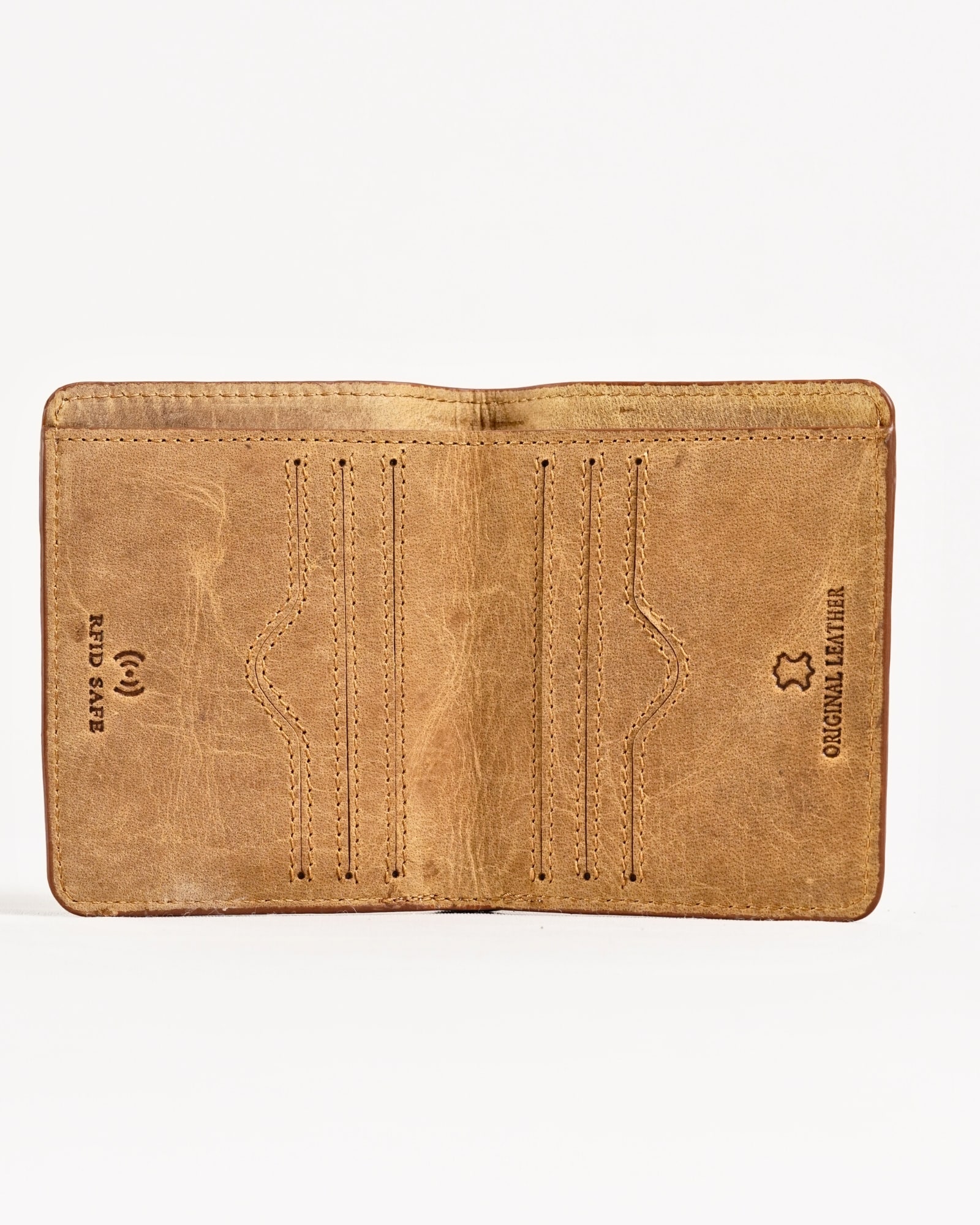 Boston (Sleek Series) - Men’s Original Leather Wallet (Rugged Tan)