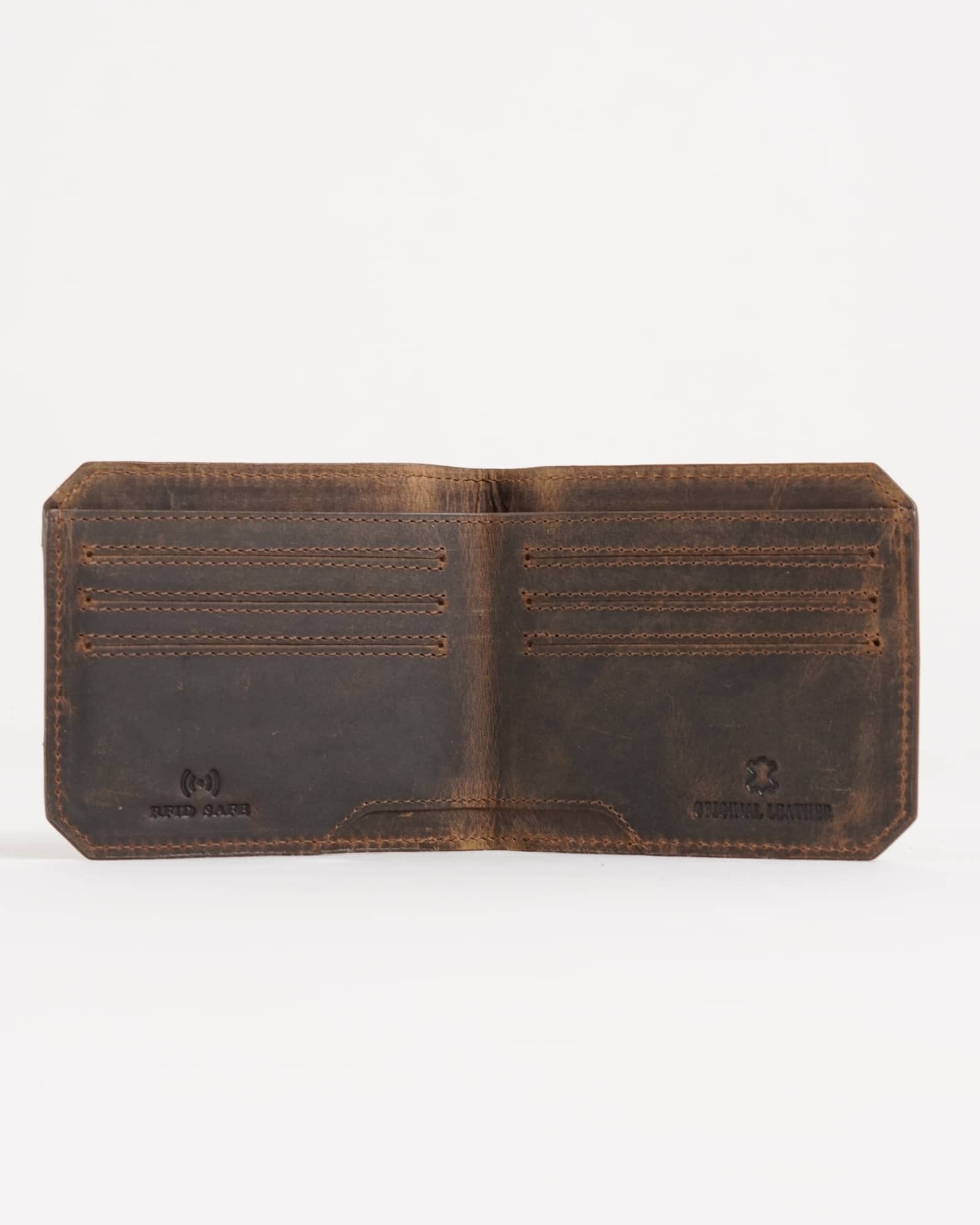 Miami (Sleek Series) - Men’s Original Leather Wallet (Rugged Brown) - Image 2