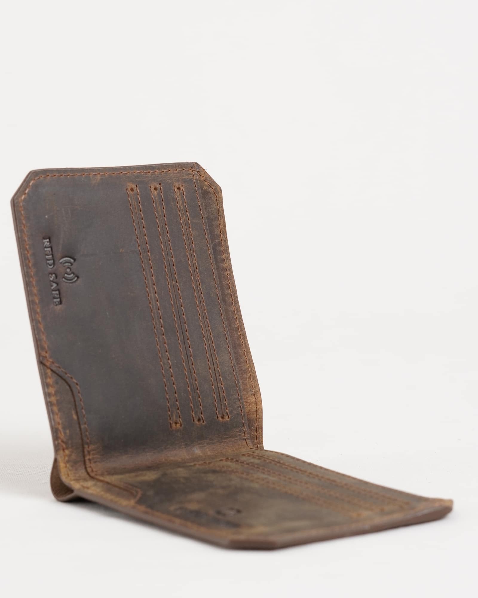 Miami (Sleek Series) - Men’s Original Leather Wallet (Rugged Brown) - Image 7