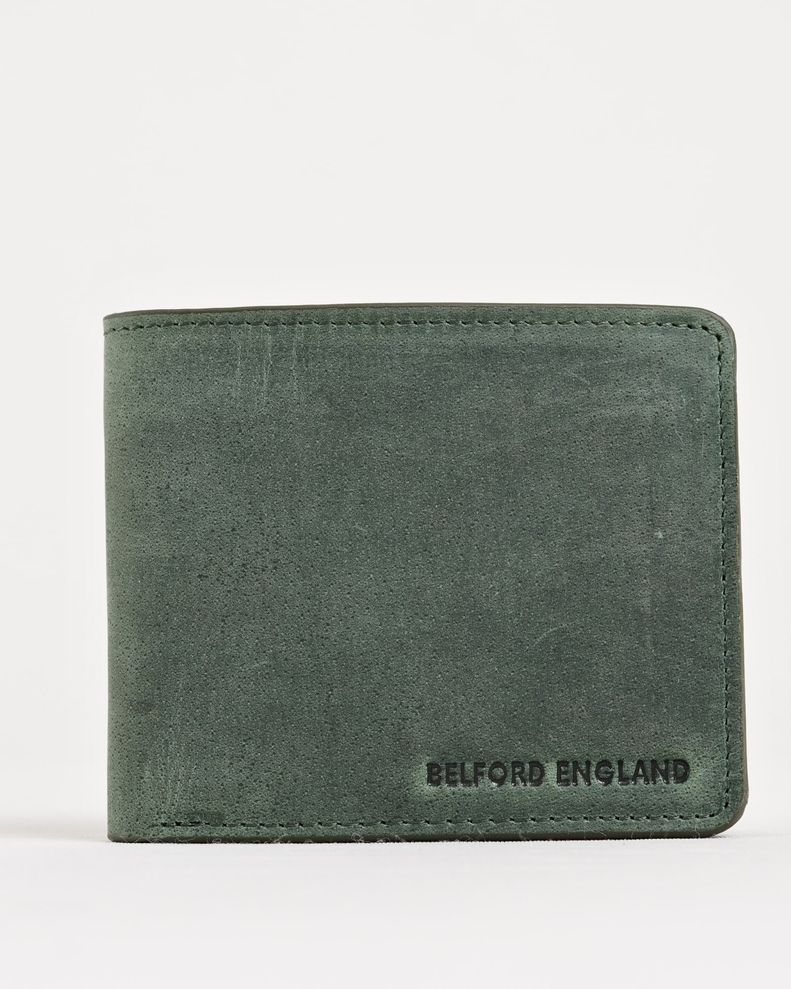 Broadway  (Sleek Series) - Men’s Original Leather Wallet (Rugged Green) - Image 3