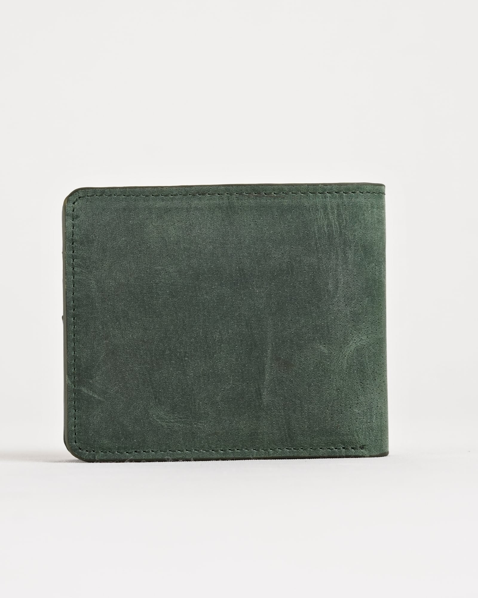 Broadway  (Sleek Series) - Men’s Original Leather Wallet (Rugged Green) - Image 5