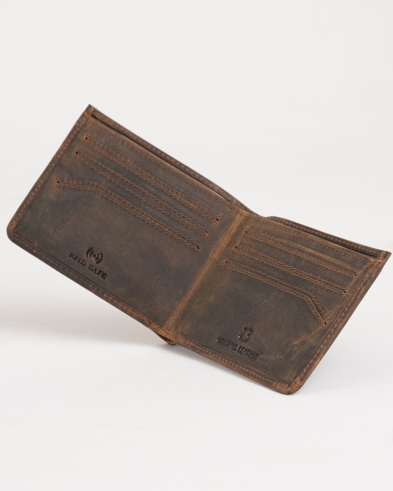 Texas (Sleek Series) - Men’s Original Leather  Wallet (Rugged Brown) - Image 2