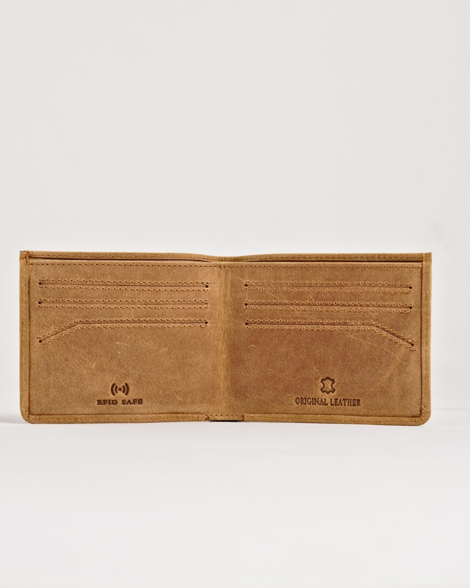 Texas (Sleek Series) - Men’s Original Leather Wallet (Rugged Tan)
