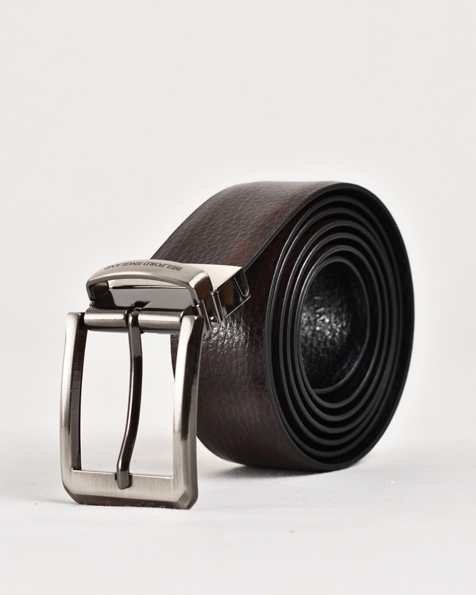 Brazil - Men's Original Leather Belt  Reversible (Black & Brown) - 28-44 - Image 6