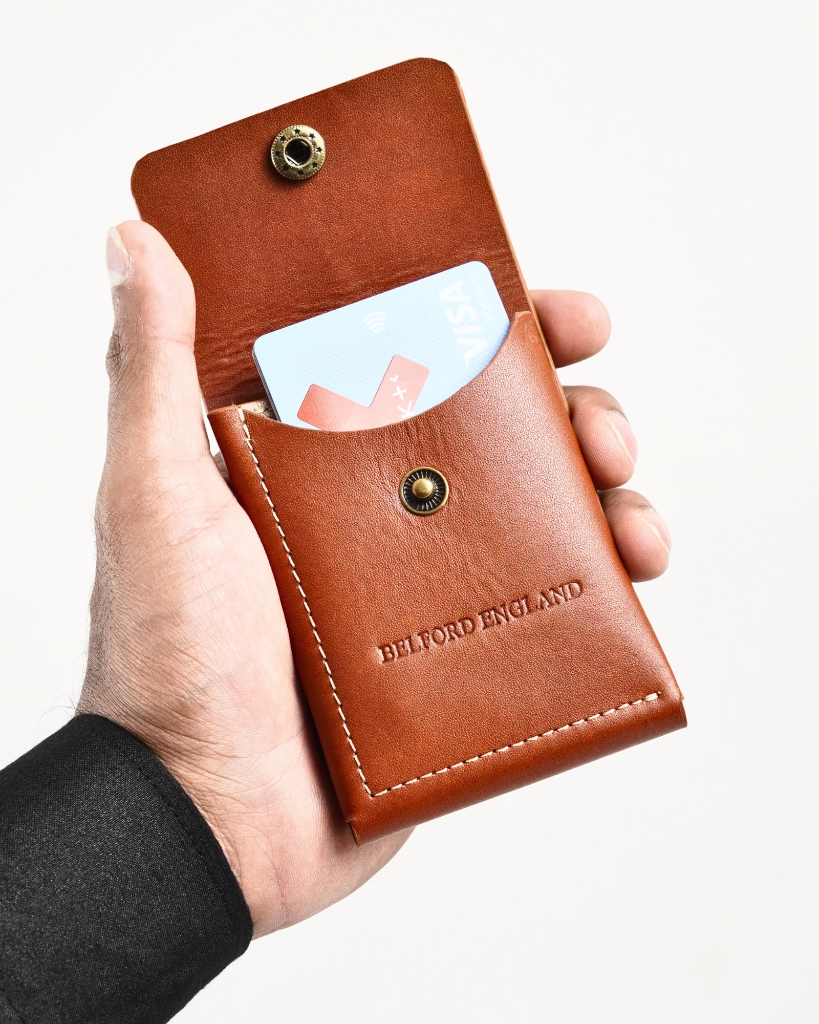 Milton - Men’s Original Leather Minimalist Wallet (Luxury Tan) - Image 3