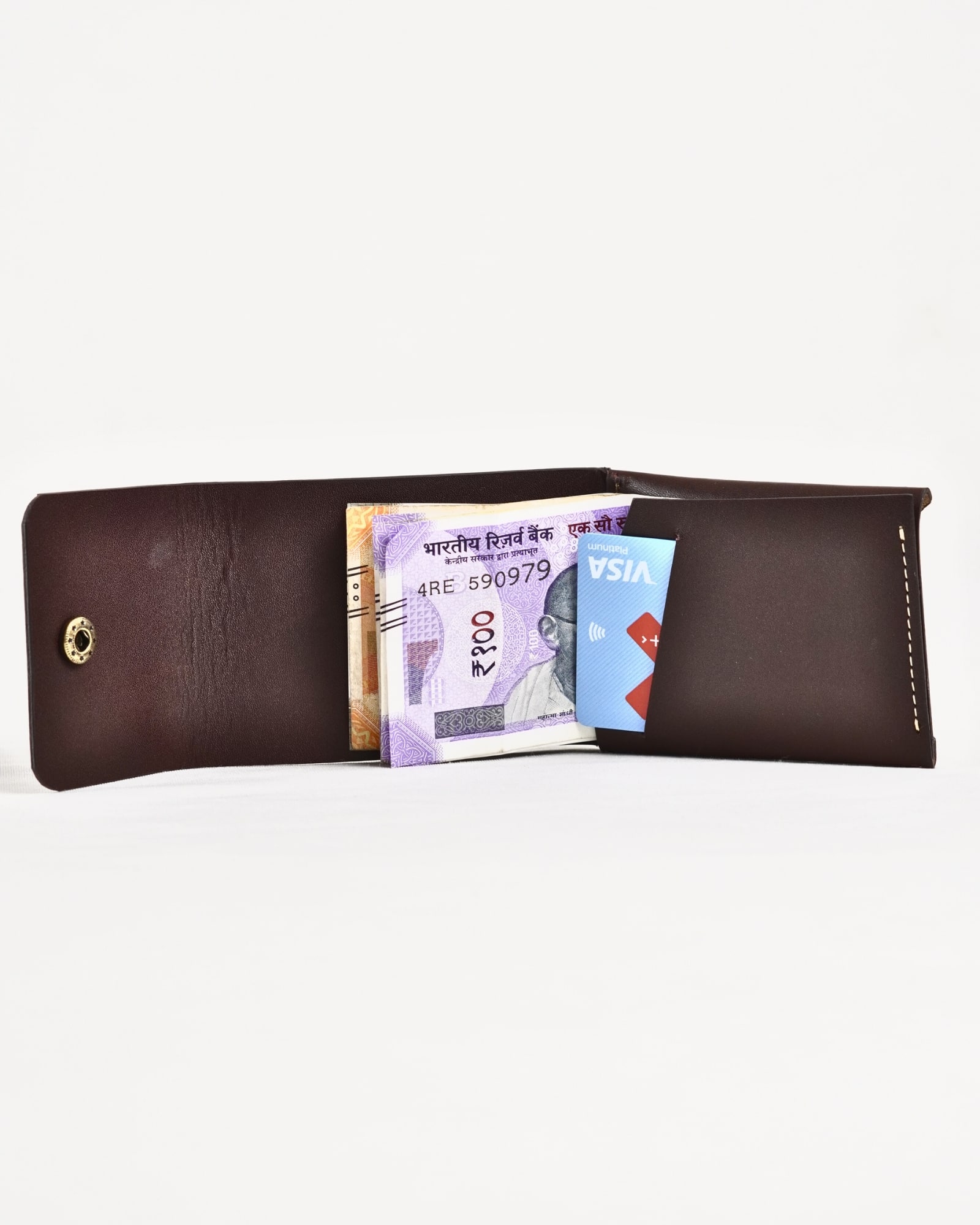 Milton - Men’s Original Leather Minimalist Wallet (Luxury Cherry) - Image 4