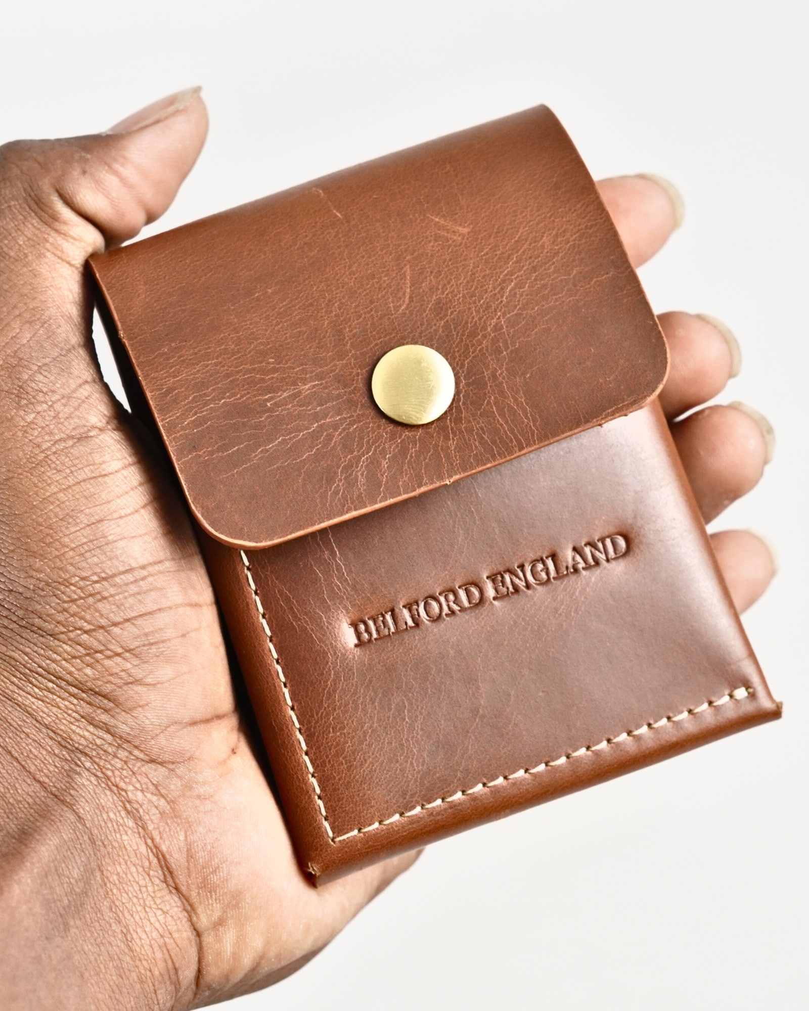 Milton - Men’s Original Leather Minimalist Wallet (Robust Brown) - Image 5